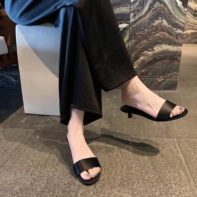 Women's Grape Mom Simple Style Elegant Silk Heels