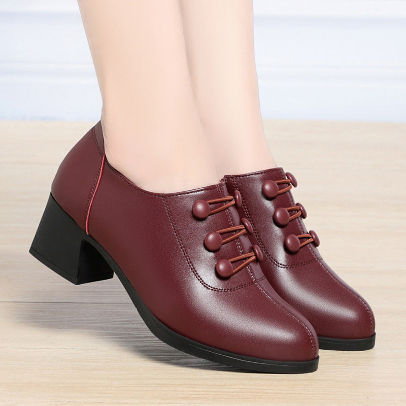 Women's Single Low Soft Bottom Surface Workplace Heels