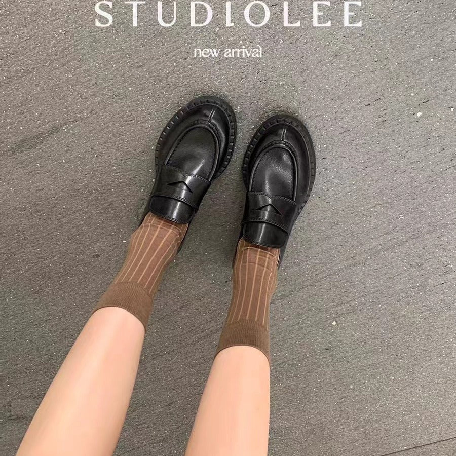 Women's Mom Retro British Style Pumps Imported Loafers