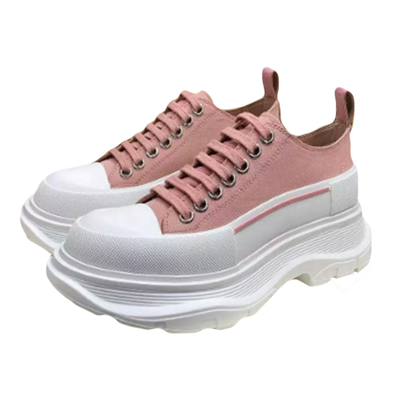 Women's Elegant Dad White Online Live Canvas Shoes