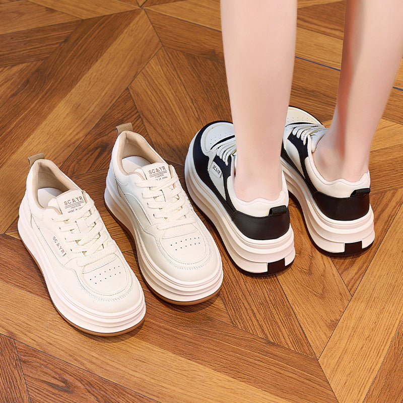 Women's White Spring Flat Korean Style Versatile Casual Shoes