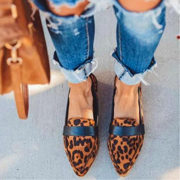 Women's Korean Style Chunky British College Pointed Casual Shoes