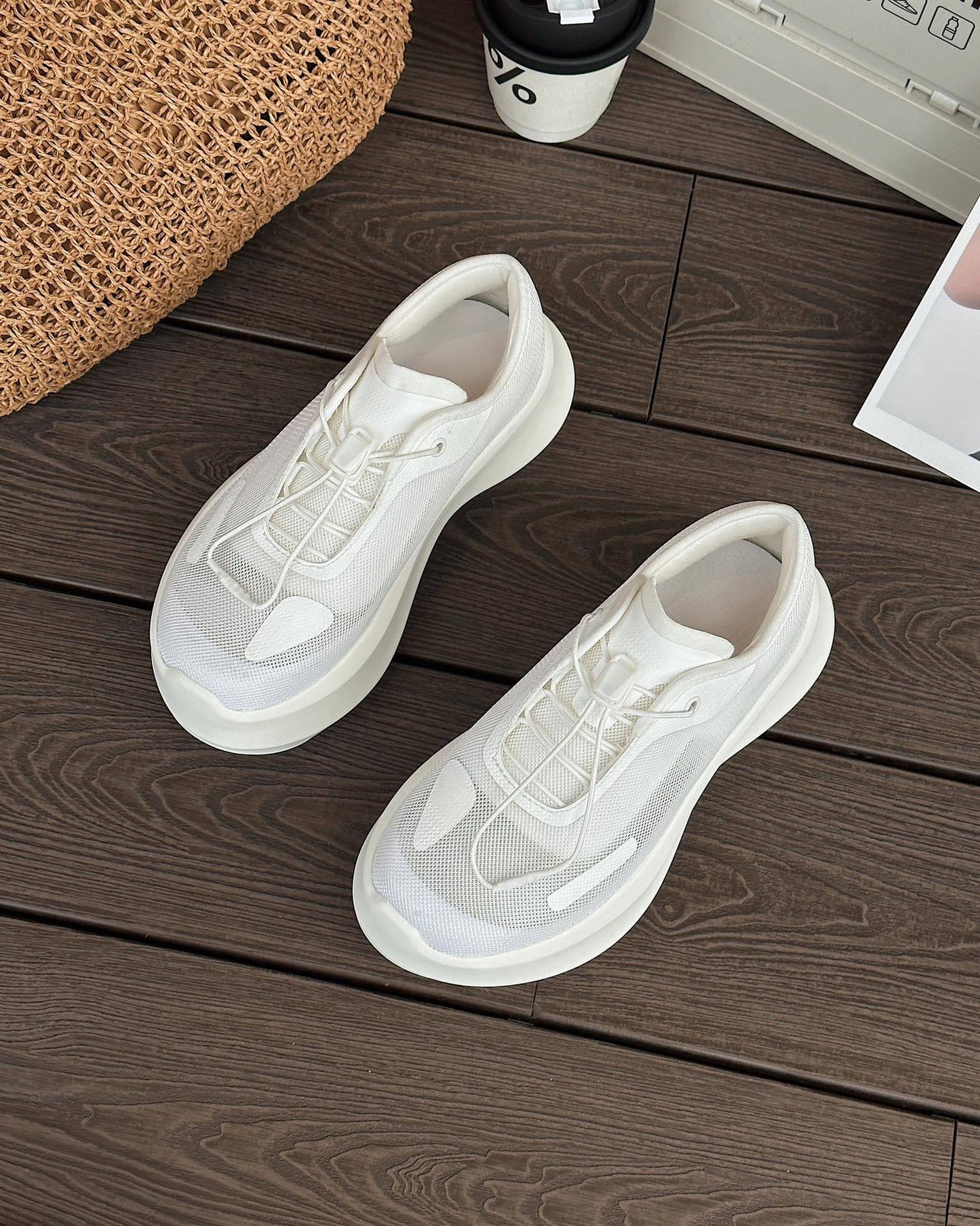 Women's Breathable Mesh Platform Heightened Daddy Sports Sneakers