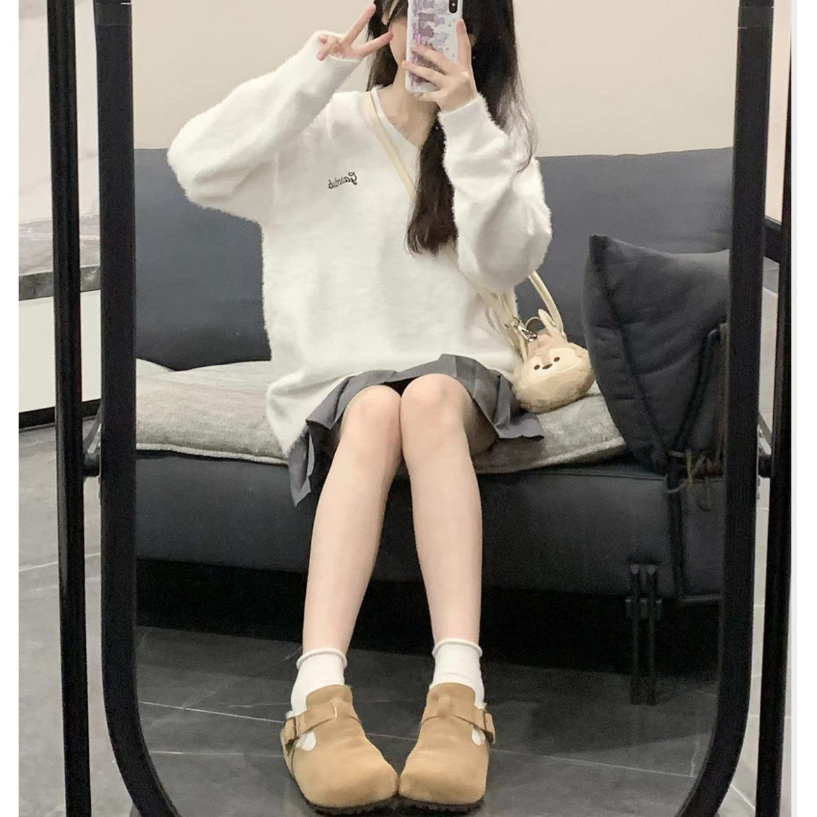 Women's & Men's Genuine Platform Outer Wear Half Slippers