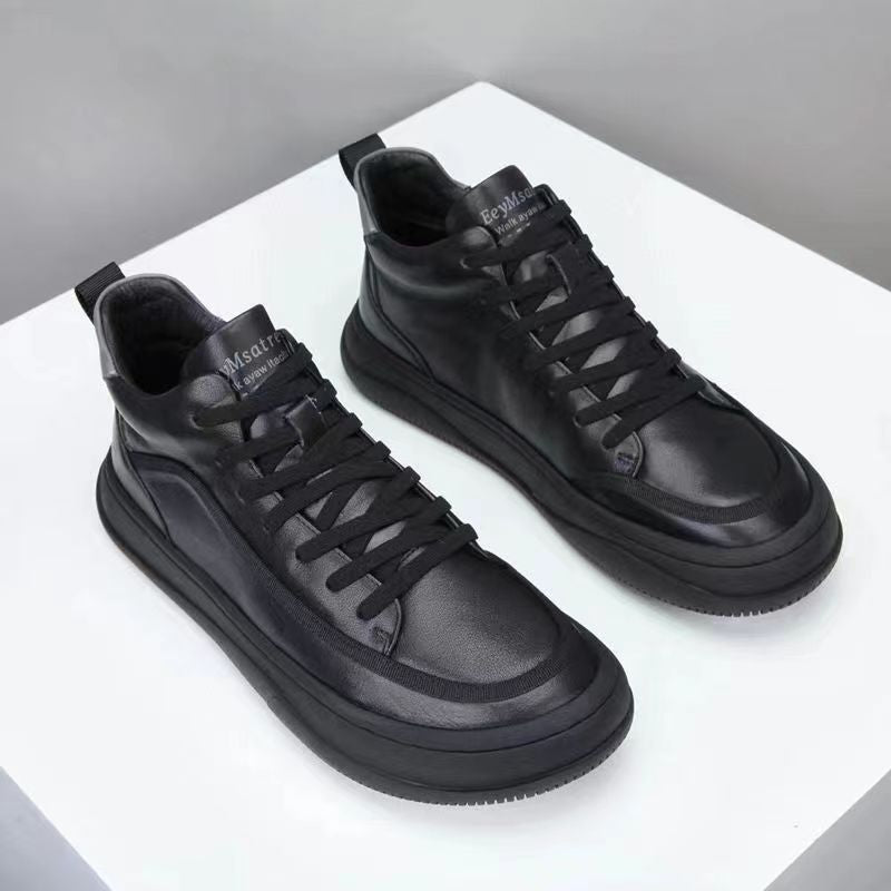 Men's Winter Real With Fleece Lining Warm Cotton Flat Men's Casual Shoes
