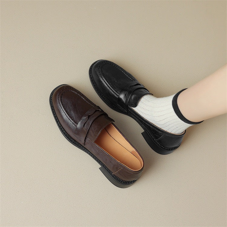Women's Mouth Eu South Korea Chunky Small Loafers