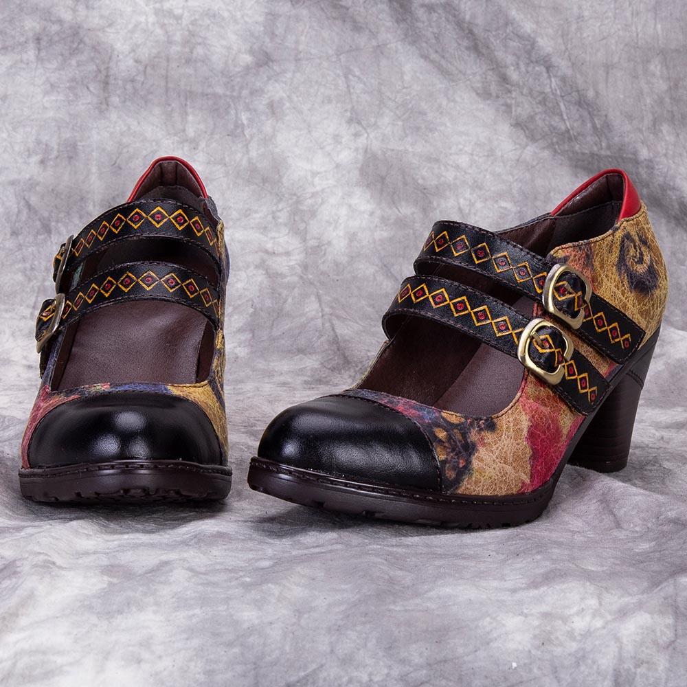 Women's Style Pumps Vintage Versatile First Layer Women's Shoes