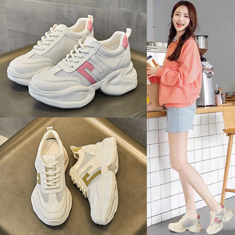 Women's Platform Mesh Surface Dad Summer Height Increasing Comfort Sneakers