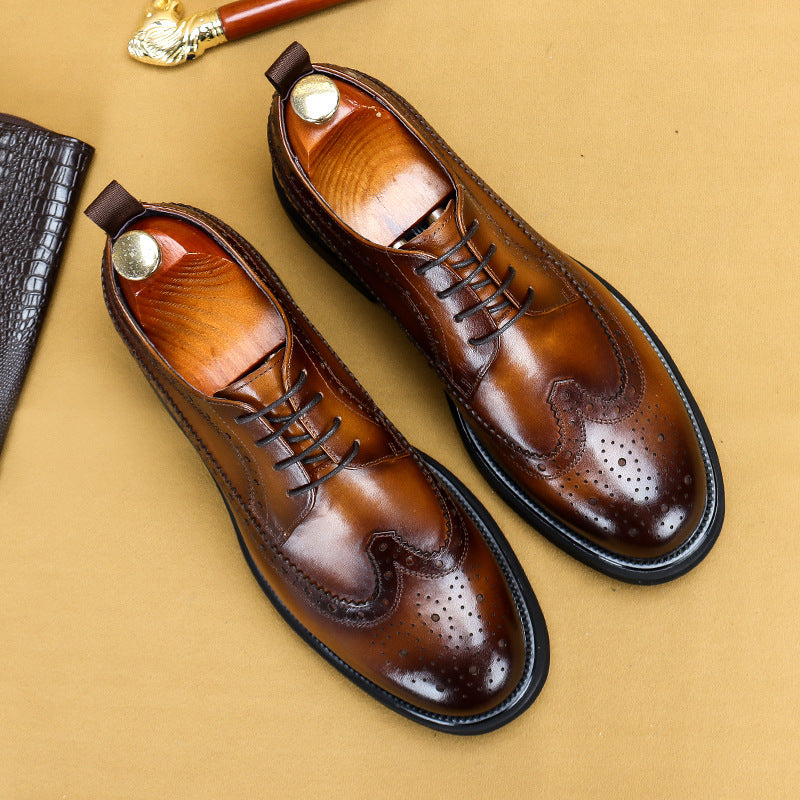 Men's Big Toe Business Warm Slugged Bottom Casual Shoes
