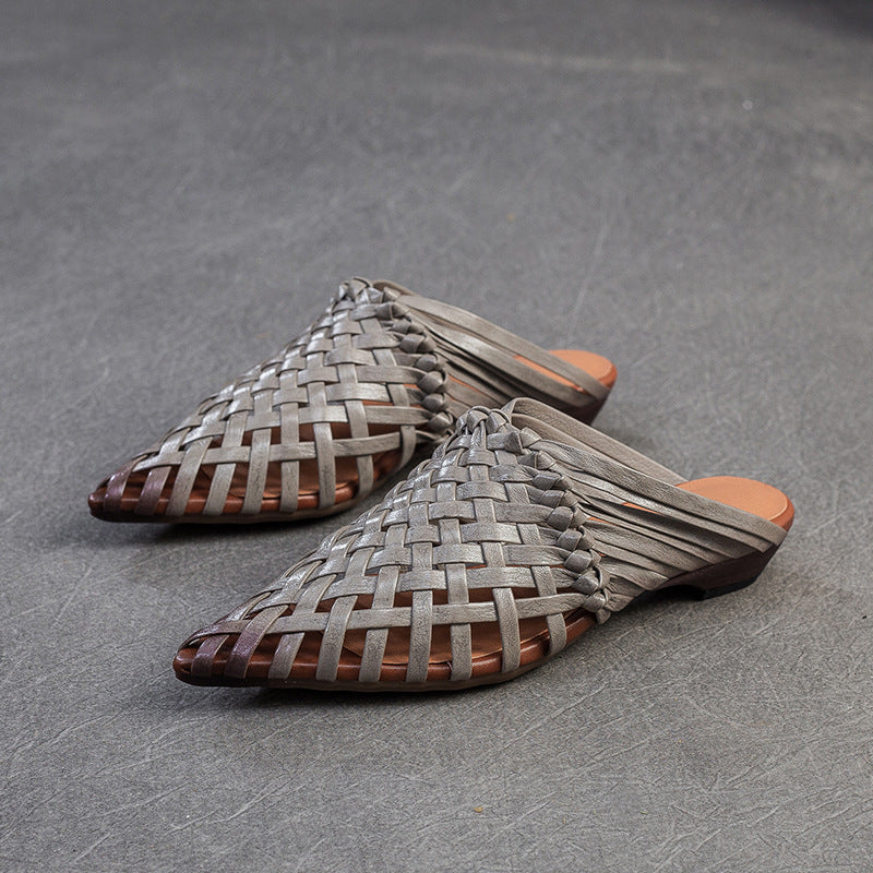 Women's Hand-woven Elegant Breathable Fashion Cattlehide Sandals