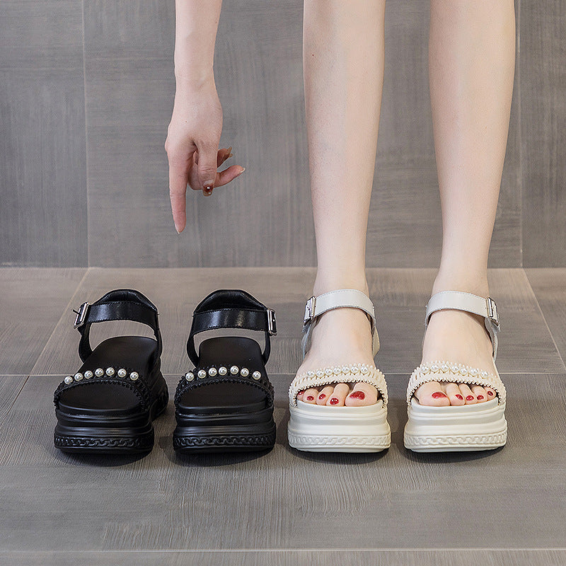 Women's Summer Platform Increased Fashionable Buckle Roman Sandals