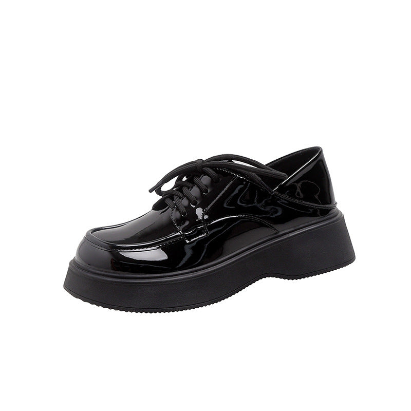 Autumn Preppy Style Lace Up Muffin British Loafers