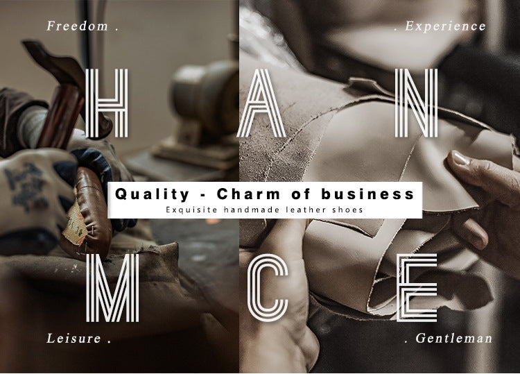 Men's Handmade Braided High-quality Korean Tassel Business Leather Shoes