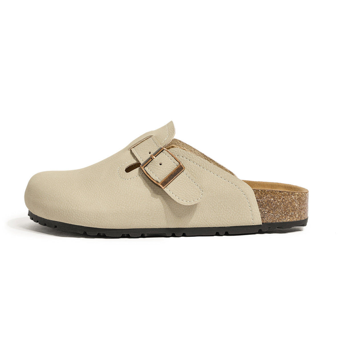Cowhide Cork Platform Flat Fishing Summer Sandals