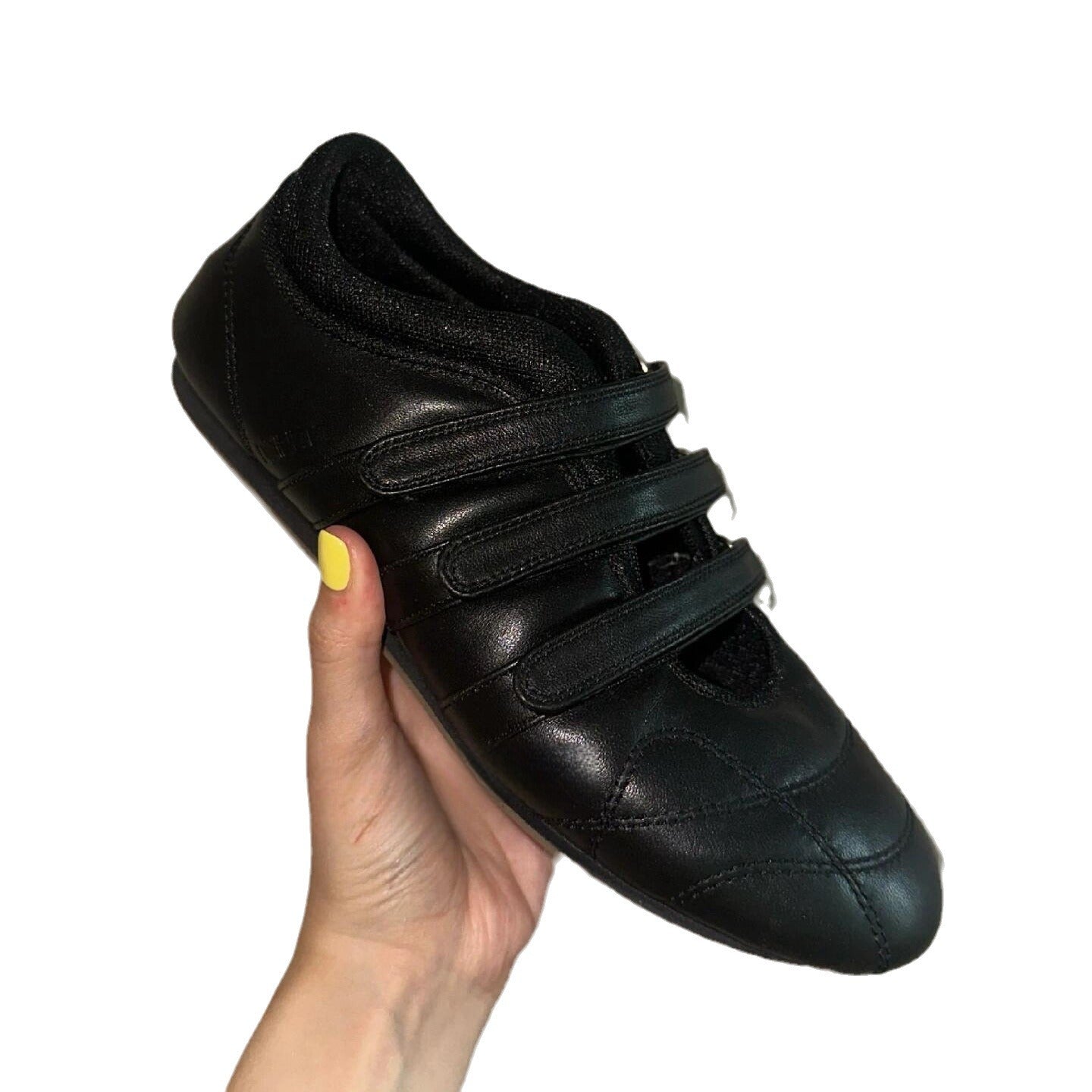 Women's Sheepskin Version Korean Style Velcro Flat Round Toe Casual Shoes