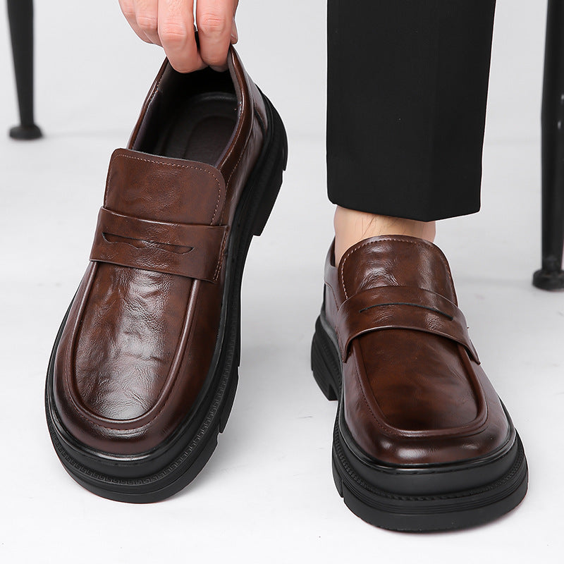 Men's Breathable Formal Suit Business Slip-on Trendy Leather Shoes