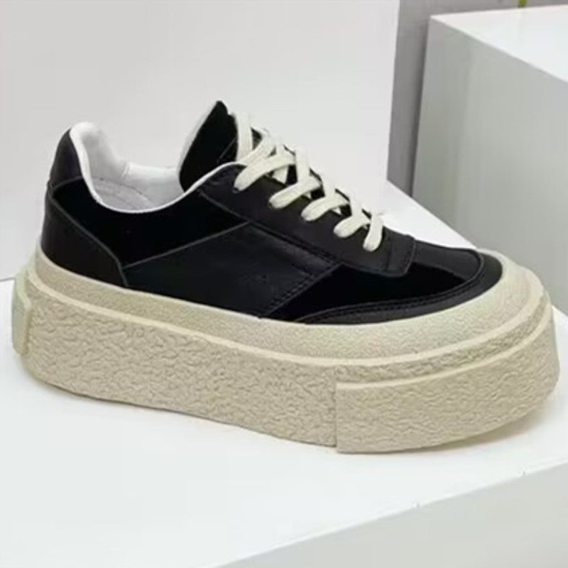 Women's Autumn Platform White Biscuit Shape Small Sneakers
