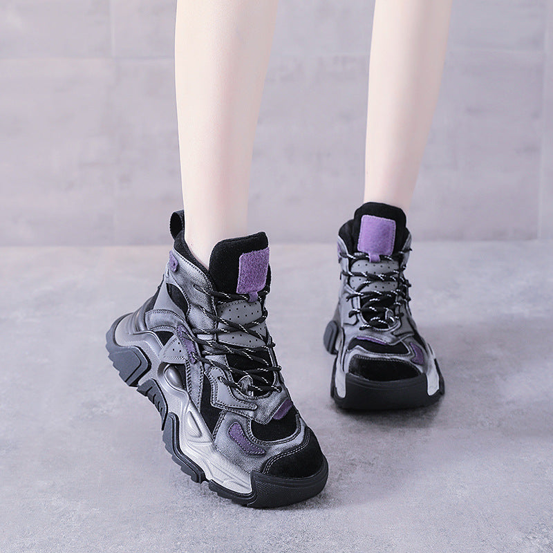 Women's Cotton Winter Vintage Genuine Booties Muffin Bottom Boots