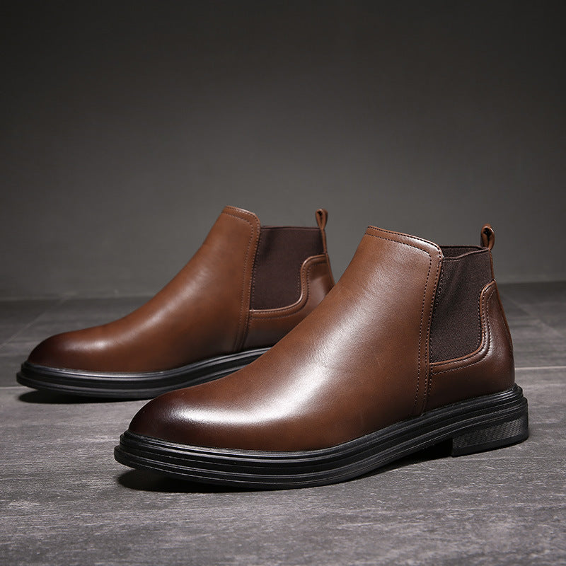 Men's Plus Size Pointed Chelsea British Slip-on Boots