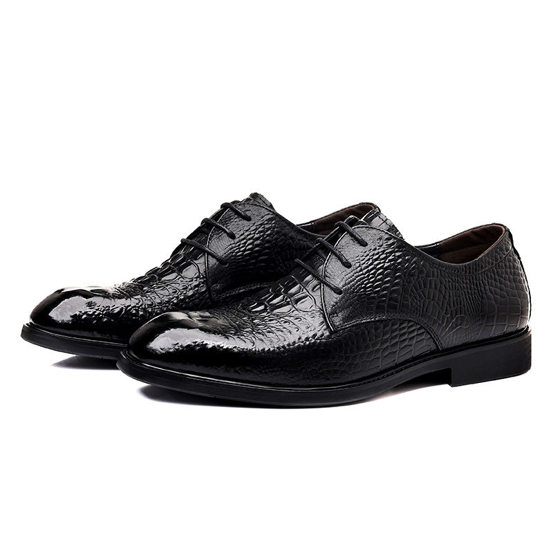 Men's Cowhide Business Formal Wear British Leisure Commute Leather Shoes