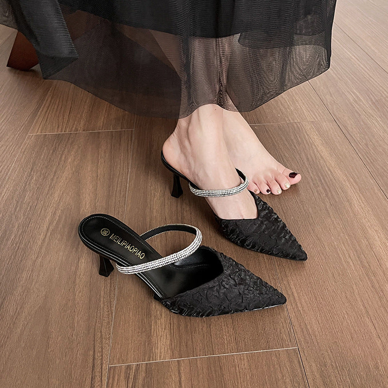 Women's Dignified Rhinestone Fairy Style Summer Outdoor Slippers