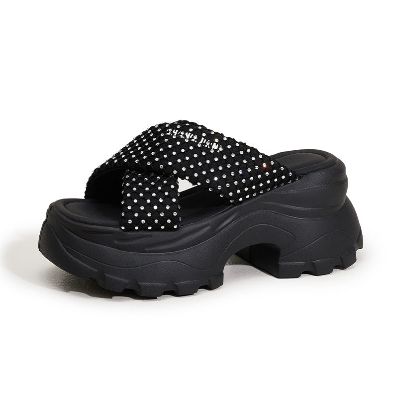Women's Platform Summer Elevator Wild Half Fashion Slippers