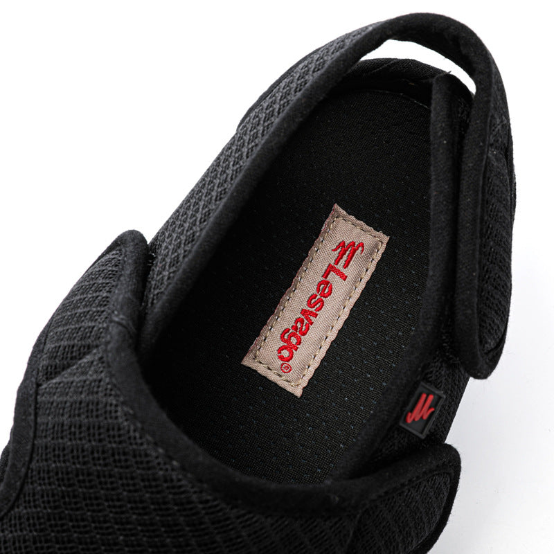 Deformation Widened Vamp Can Be Fully Opened Velcro Sandals