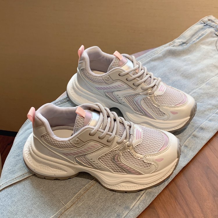Women's Riding Popcorn Platform Dad Spring Mesh Sneakers
