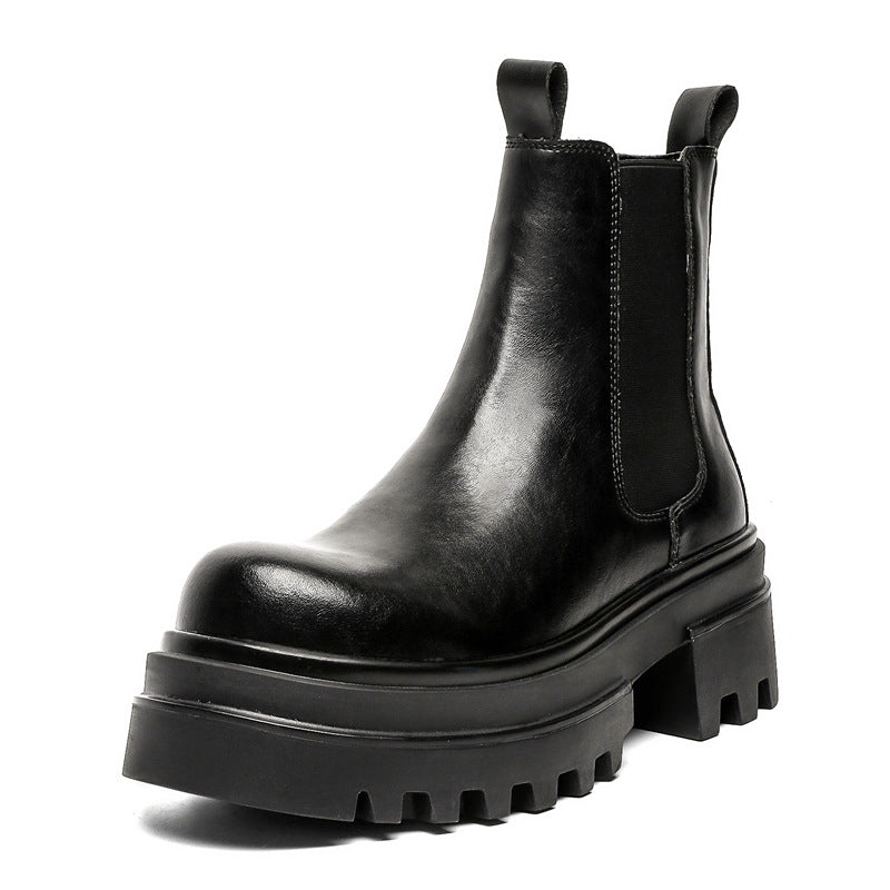 Men's Chelsea Autumn Thick-soled British Style Hight Increasing Martin Boots