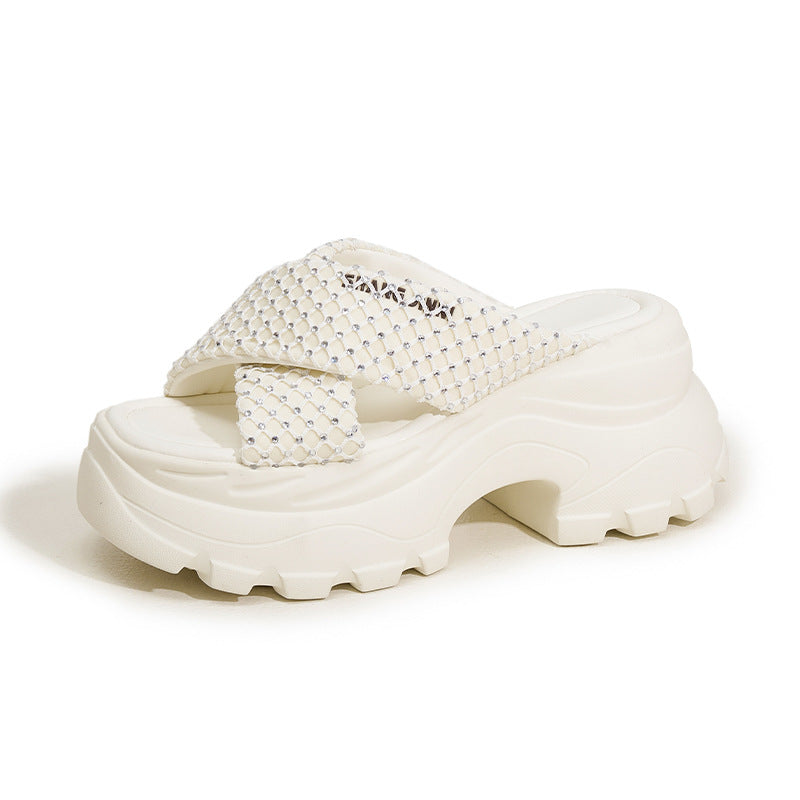 Women's Platform Summer Elevator Wild Half Fashion Slippers