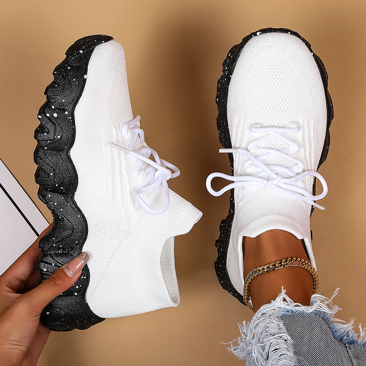 Women's Plus Size Sports Breathable Socks Slip-on Casual Shoes
