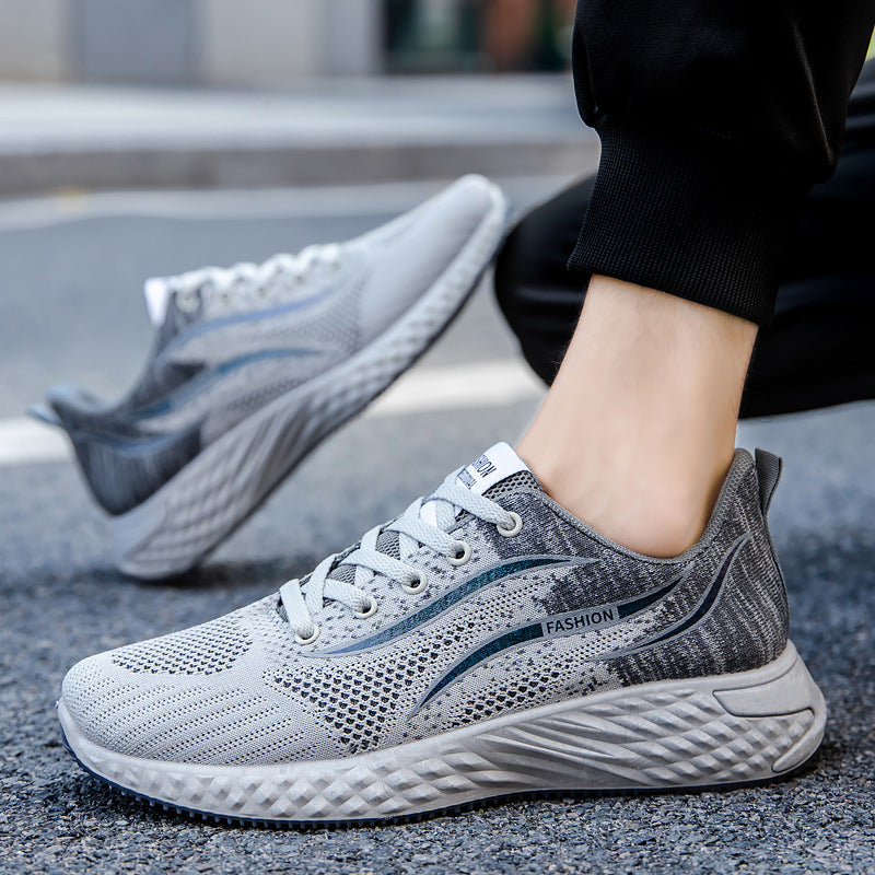Men's Autumn Running Trendy Flying Woven Breathable Casual Shoes