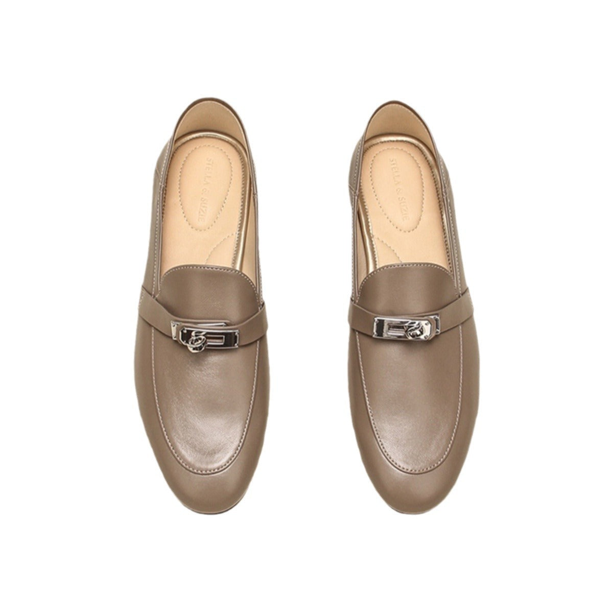 Buckle Pumps Female Minority Round Toe Flat Casual Shoes
