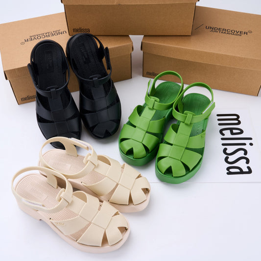 Women's Closed Toe Roman Mid Beach Thick Heels