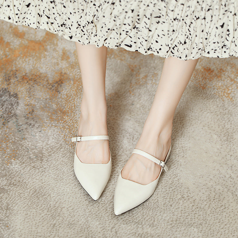 Women's Toe Cap Semi Summer Fairy Low Strap Sandals