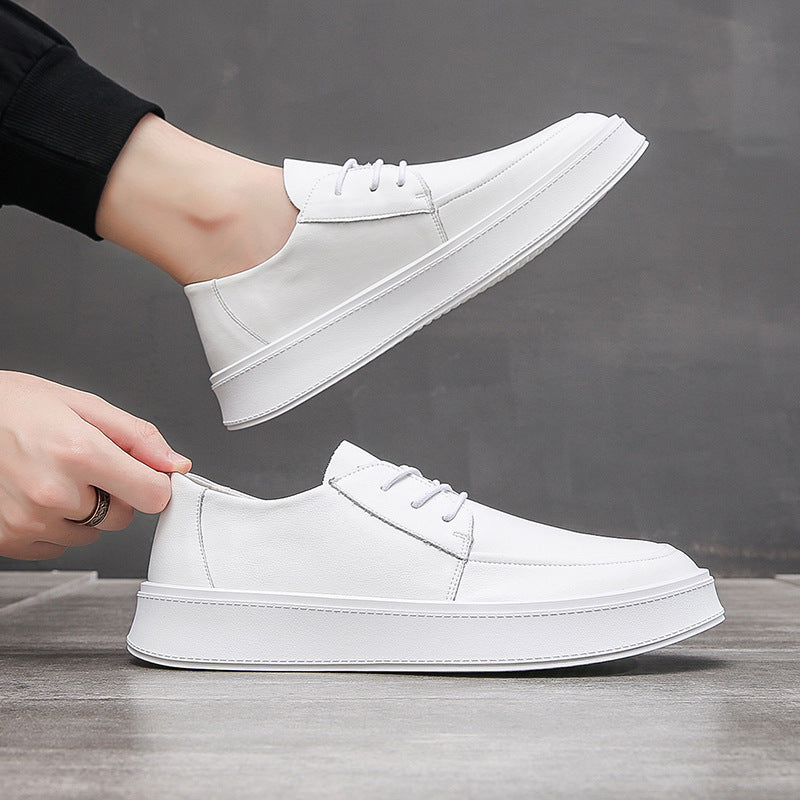 Men's Thin Breathable White Versatile Solid Color Casual Shoes