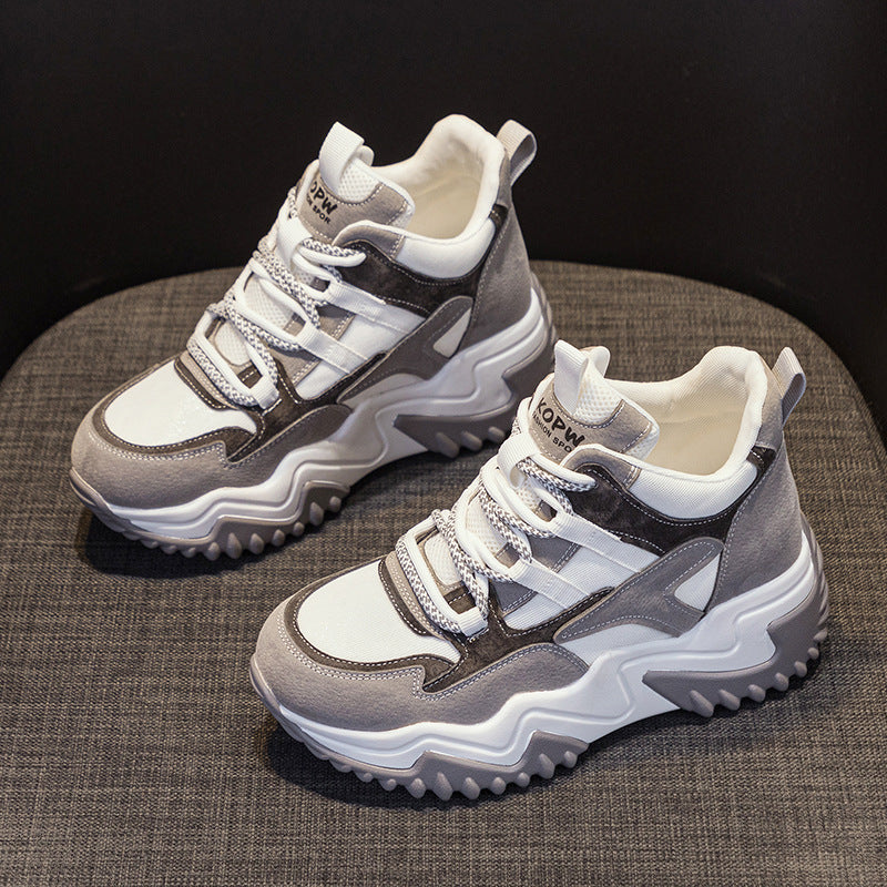 Women's Matte Height Increasing Insole Dad Autumn Platform Versatile Fashion Women's Shoes