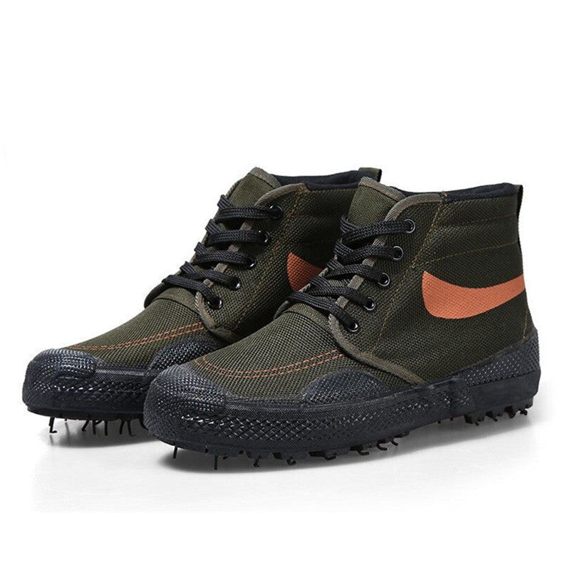 Women's & Men's Labor Protection Rubber Construction Site Mountaineering Canvas Shoes