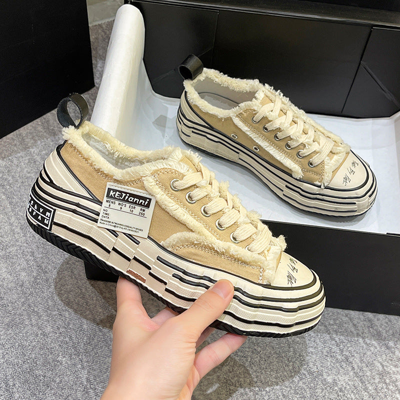 Women's Dissoed Spring Beggar Super Popular Fashion Canvas Shoes