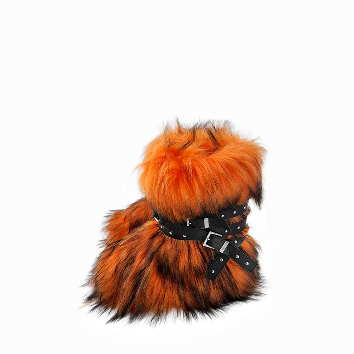 Large Size Flat Bottom Rivet Fried Street Fur Snow Boots