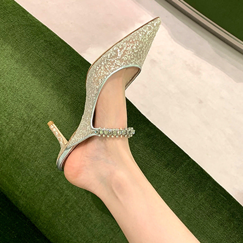 Women's Pumps Closed Toe Half Summer Outer Slippers