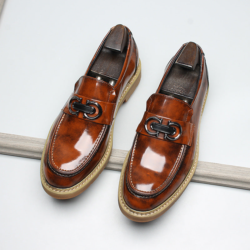 Men's Trendy Tendon Sole Penny Fashion Slip-on Leather Shoes