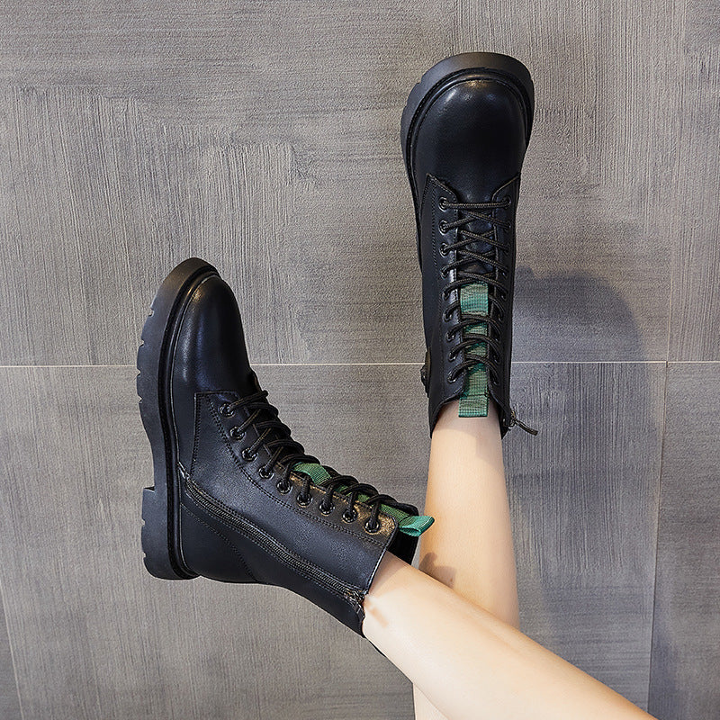 Women's Top Length Martin Handsome Motorcycle Fashion Boots