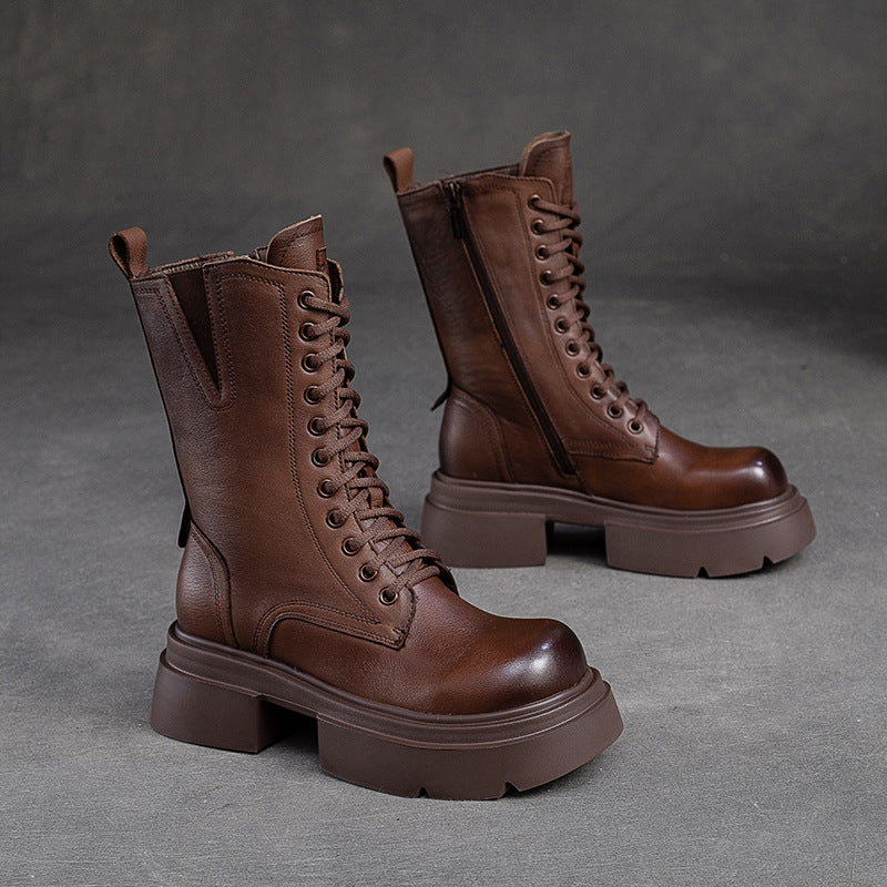 Women's Shu Side Zipper Fashion Martin Trendy Boots