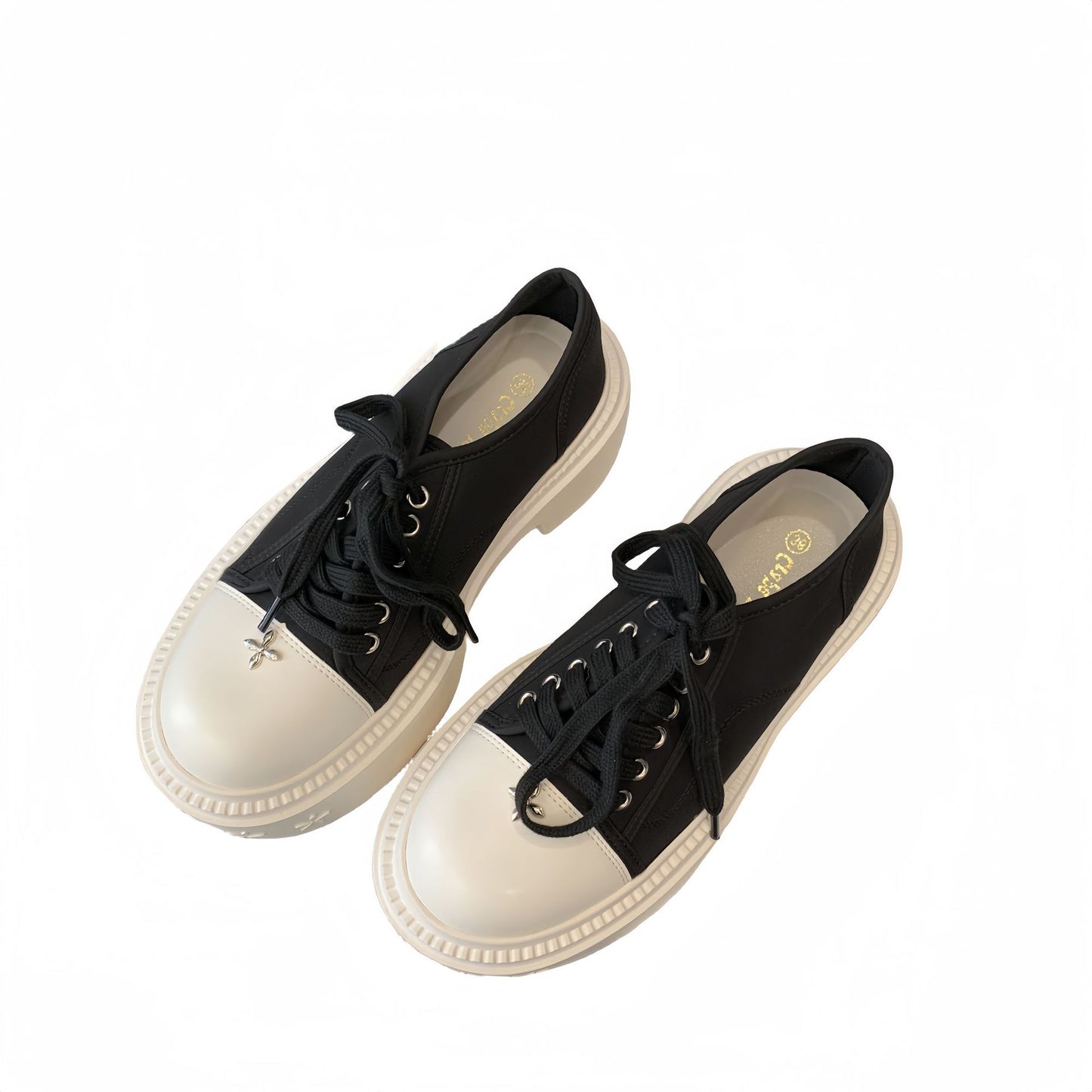 Women's Mom Autumn Street Corner Thick Bottom Large Sneakers