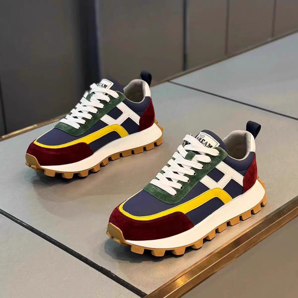 Men's Autumn Fashion Clunky Comfortable Platform Height Casual Shoes