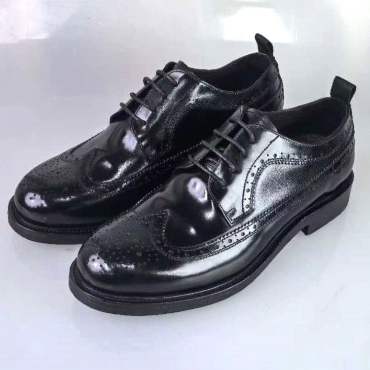 Men's Handmade Good Year Cordovan Brogue Genuine Outsole Business Leather Shoes
