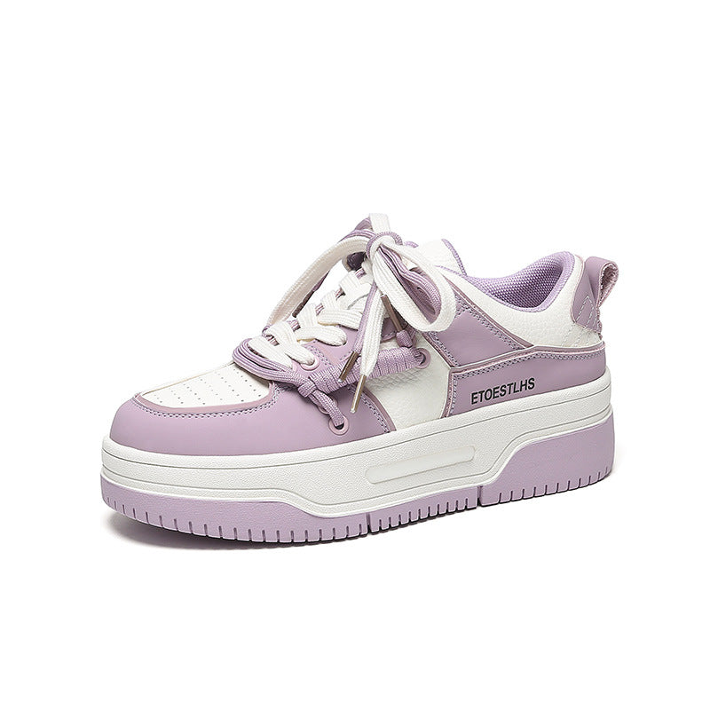 Spring Bright Color Board Versatile Thick Sneakers