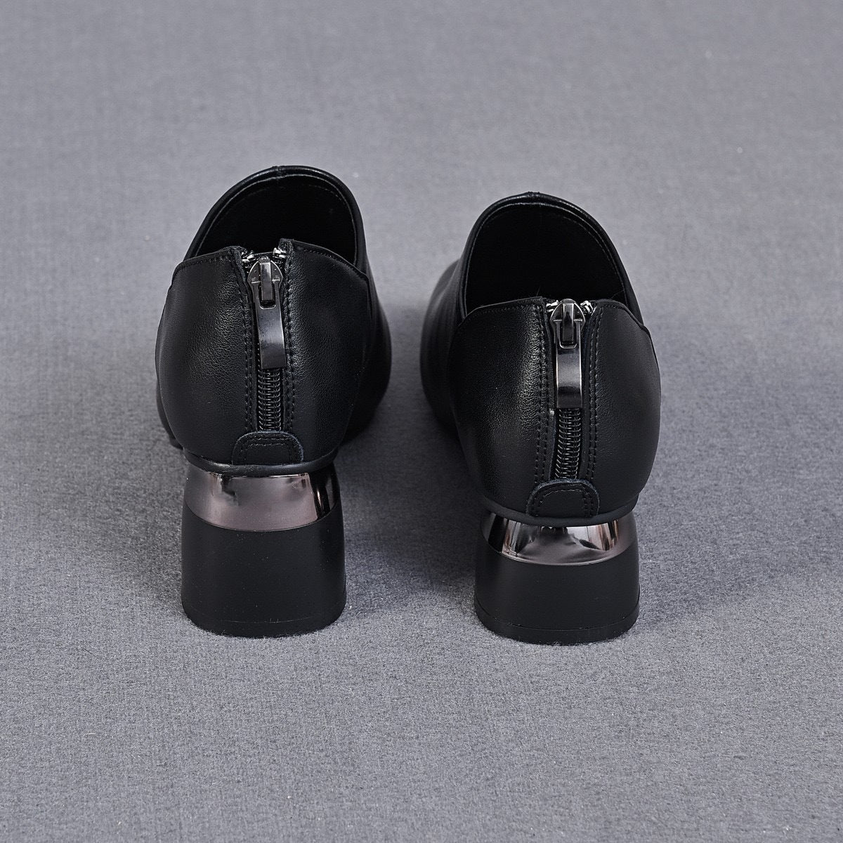 Women's Genuine Deep Mouth Pumps Square Toe Women's Shoes