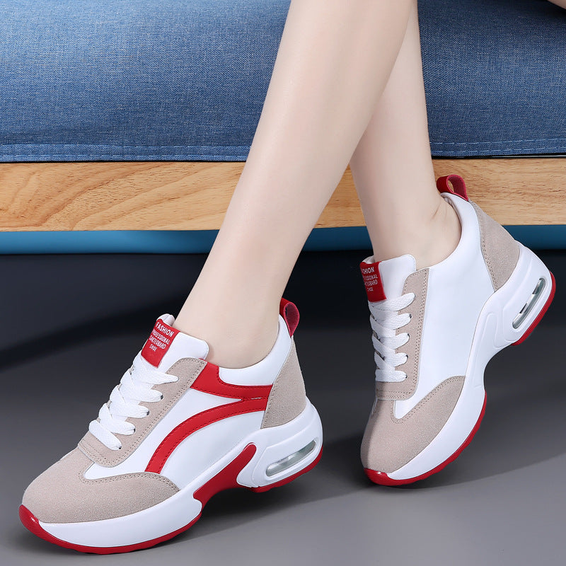 Women's Genuine Elevator White Slimming Sports Travel Casual Shoes